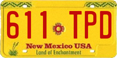 NM license plate 611TPD