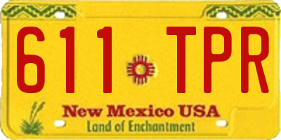 NM license plate 611TPR