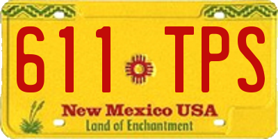 NM license plate 611TPS