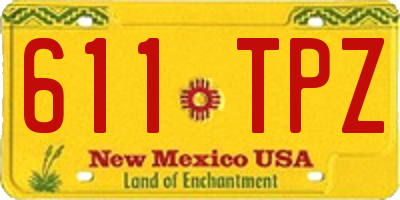 NM license plate 611TPZ