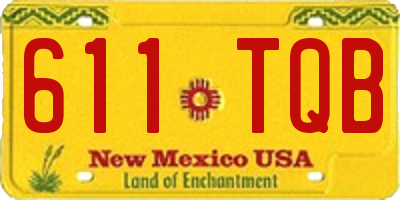 NM license plate 611TQB