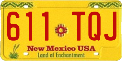 NM license plate 611TQJ