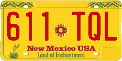 NM license plate 611TQL