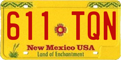 NM license plate 611TQN