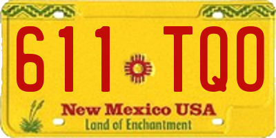 NM license plate 611TQO