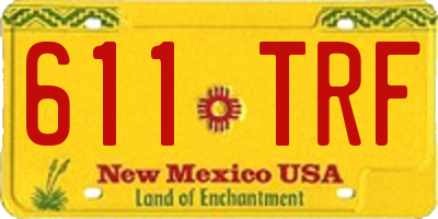 NM license plate 611TRF