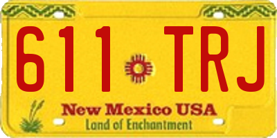 NM license plate 611TRJ