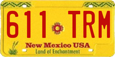 NM license plate 611TRM