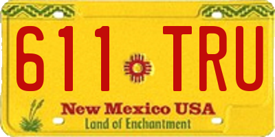 NM license plate 611TRU