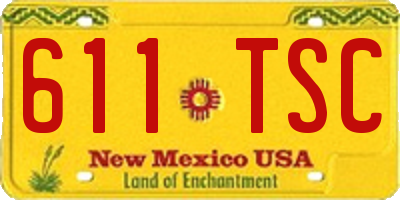 NM license plate 611TSC