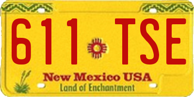 NM license plate 611TSE
