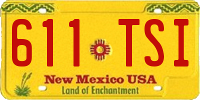 NM license plate 611TSI