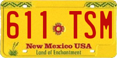 NM license plate 611TSM