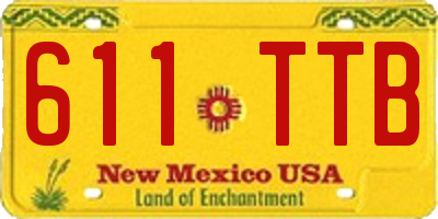 NM license plate 611TTB