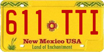 NM license plate 611TTI
