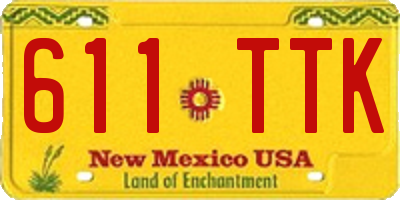 NM license plate 611TTK