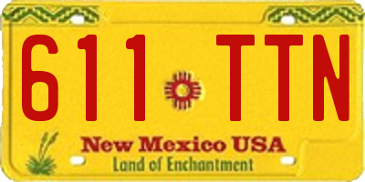 NM license plate 611TTN
