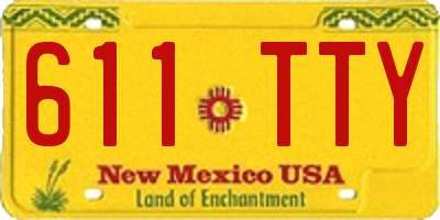 NM license plate 611TTY