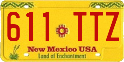 NM license plate 611TTZ