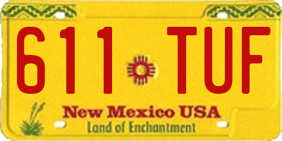 NM license plate 611TUF