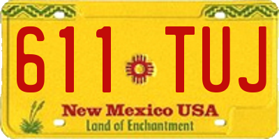 NM license plate 611TUJ