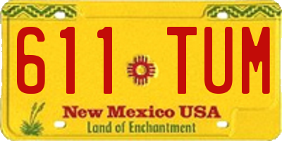 NM license plate 611TUM