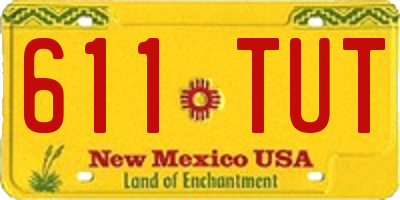 NM license plate 611TUT