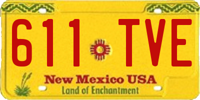 NM license plate 611TVE