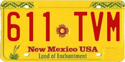 NM license plate 611TVM