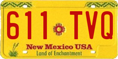 NM license plate 611TVQ