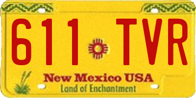 NM license plate 611TVR