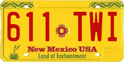 NM license plate 611TWI