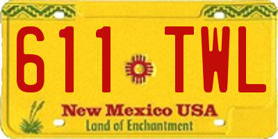 NM license plate 611TWL