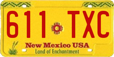 NM license plate 611TXC