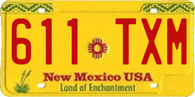 NM license plate 611TXM