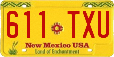 NM license plate 611TXU
