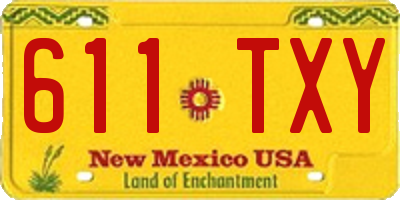 NM license plate 611TXY