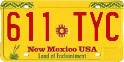 NM license plate 611TYC