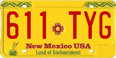 NM license plate 611TYG