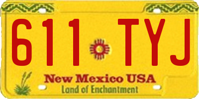 NM license plate 611TYJ