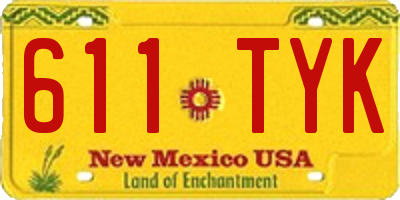 NM license plate 611TYK