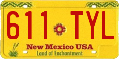 NM license plate 611TYL