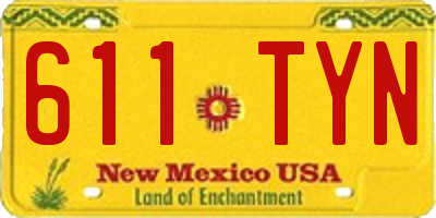 NM license plate 611TYN