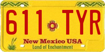 NM license plate 611TYR