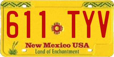 NM license plate 611TYV