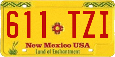 NM license plate 611TZI