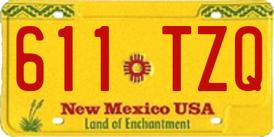 NM license plate 611TZQ