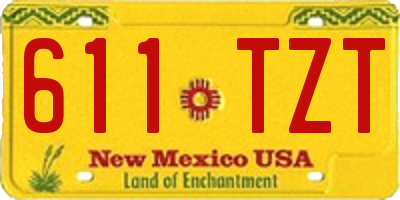 NM license plate 611TZT