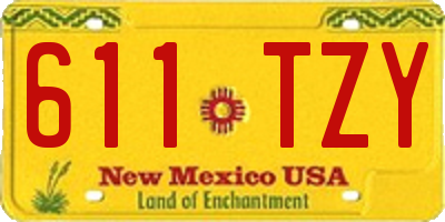 NM license plate 611TZY