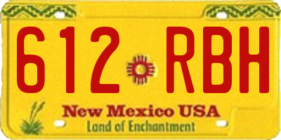 NM license plate 612RBH